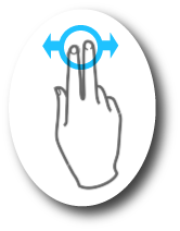 Gesture to scroll inside